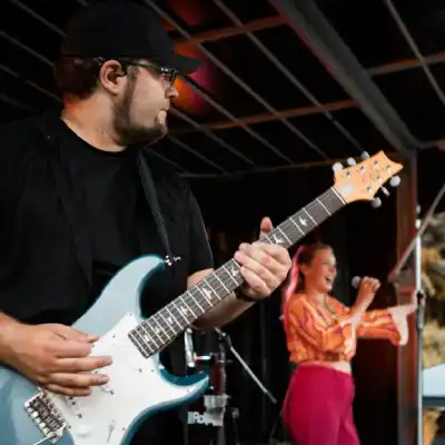 Guitarist performing